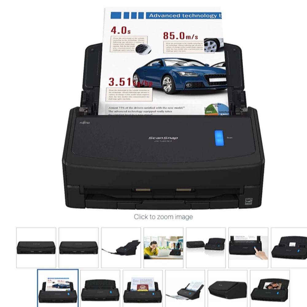 ScanSnap iX1400 High-Speed Duplex Scanner for Mac or PC (Black)